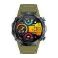M42 smart watch in black, green, or grey with large AMOLED screen and IP68 waterproof rating.