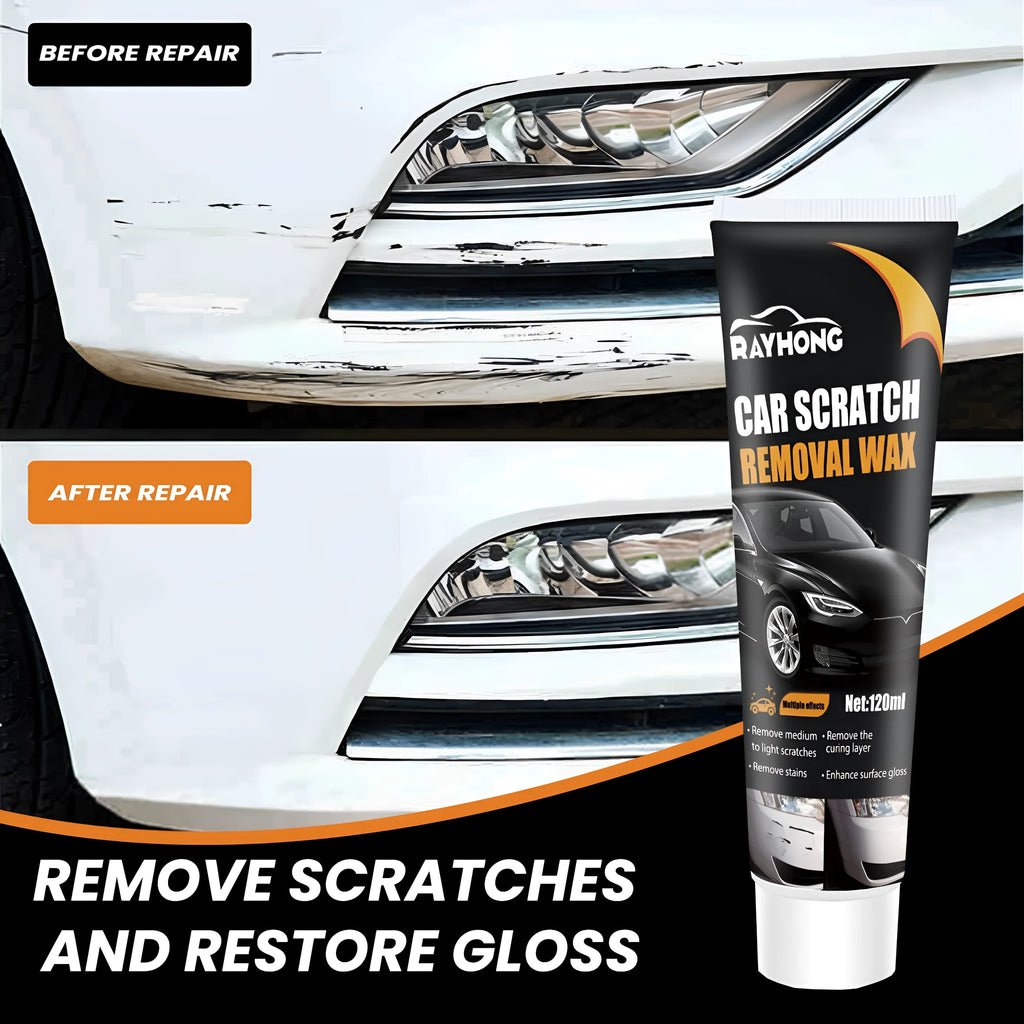 120ml car scratch wax bottle with sponge and towel for paint protection and scratch removal