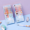 Six Lisa's Secret Constellation press gel pens with 0.5mm tips and zodiac cartoon designs
