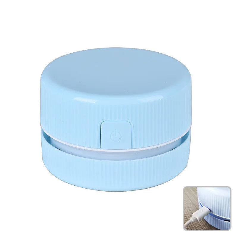 Mini desktop handheld vacuum cleaner in pink colour for pencil eraser chip cleaning