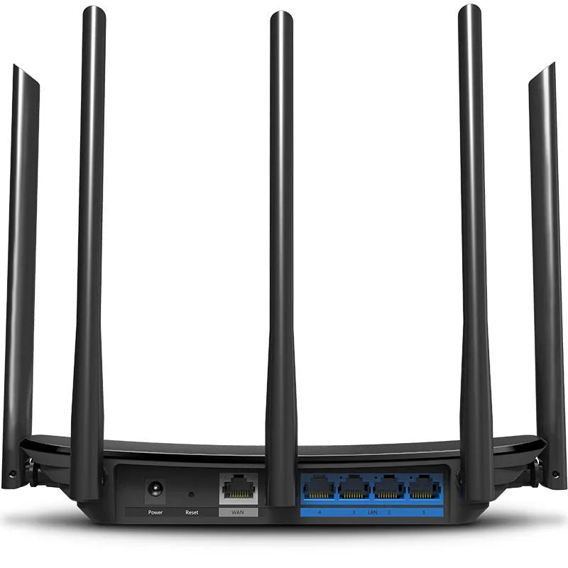 Wireless router dual-band gigabit black for fibre broadband with VPN support