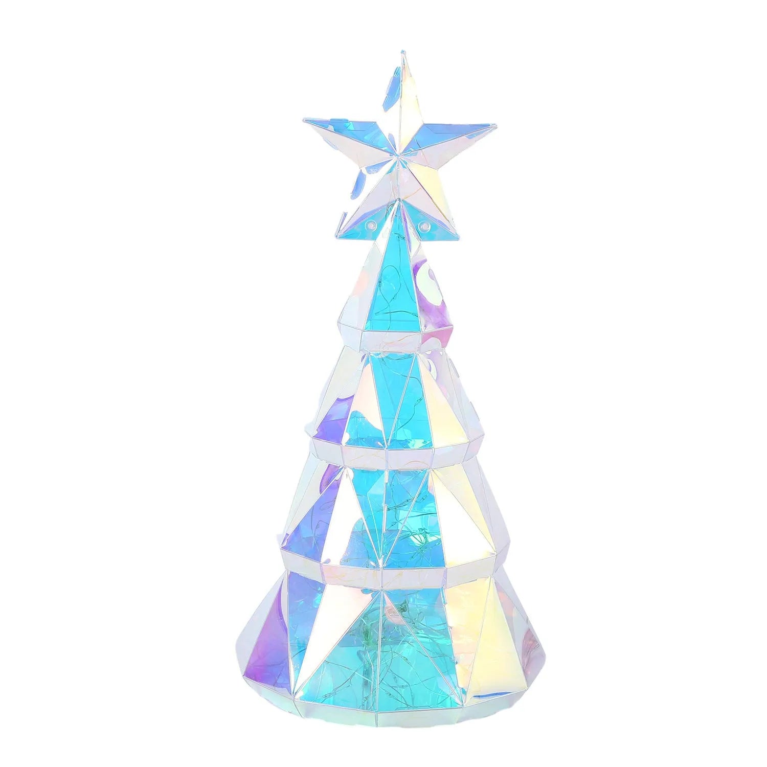 Colourful cartoon Christmas tree light decoration with luminous feature measuring 14.5x4.8x20cm