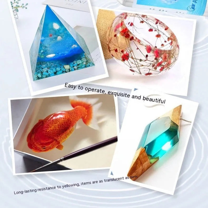 1kg bottle of clear epoxy resin 31 crystal glue for DIY craft projects