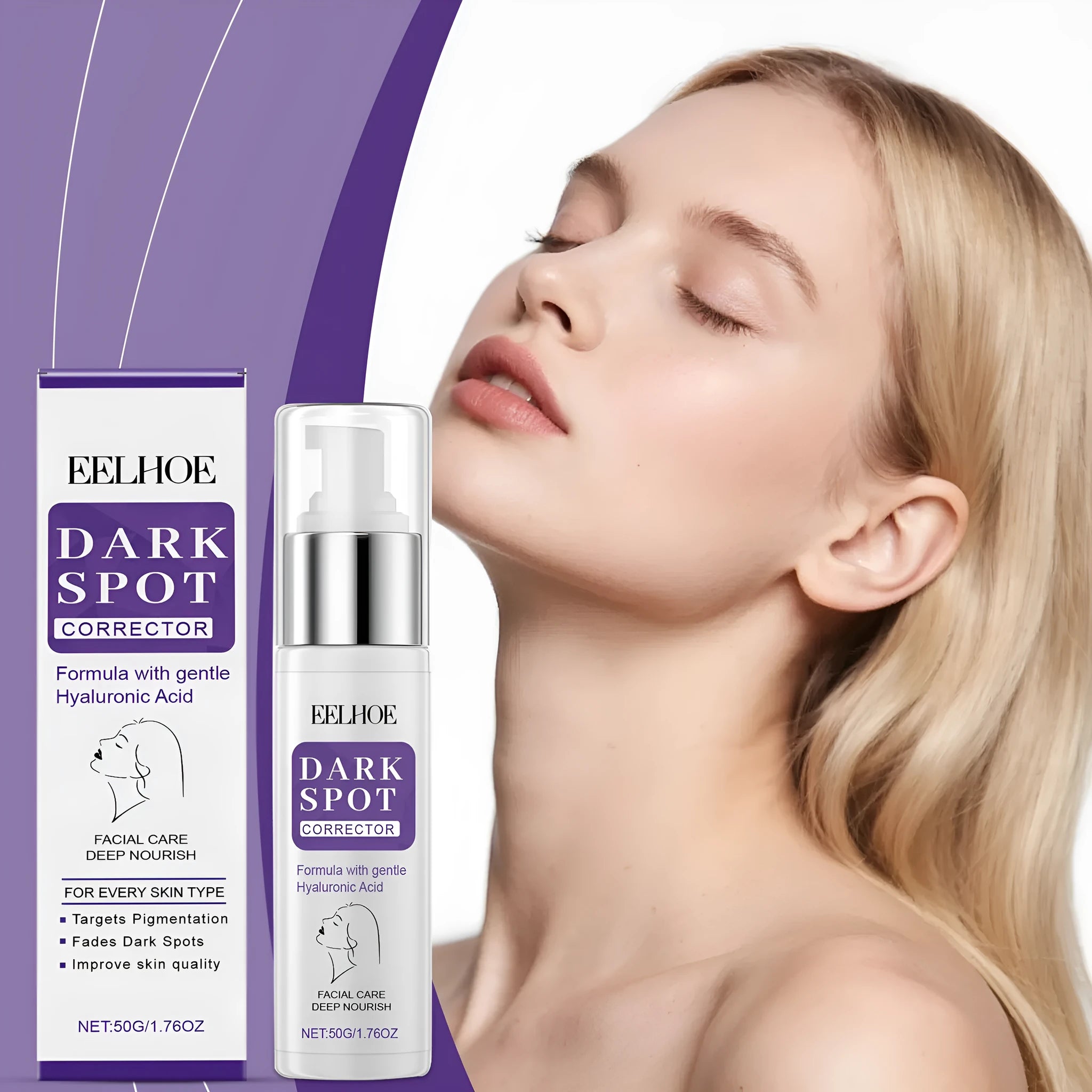 50g skin care cream tube for daily facial moisturising and pore minimising, 3.5cm diameter packaging