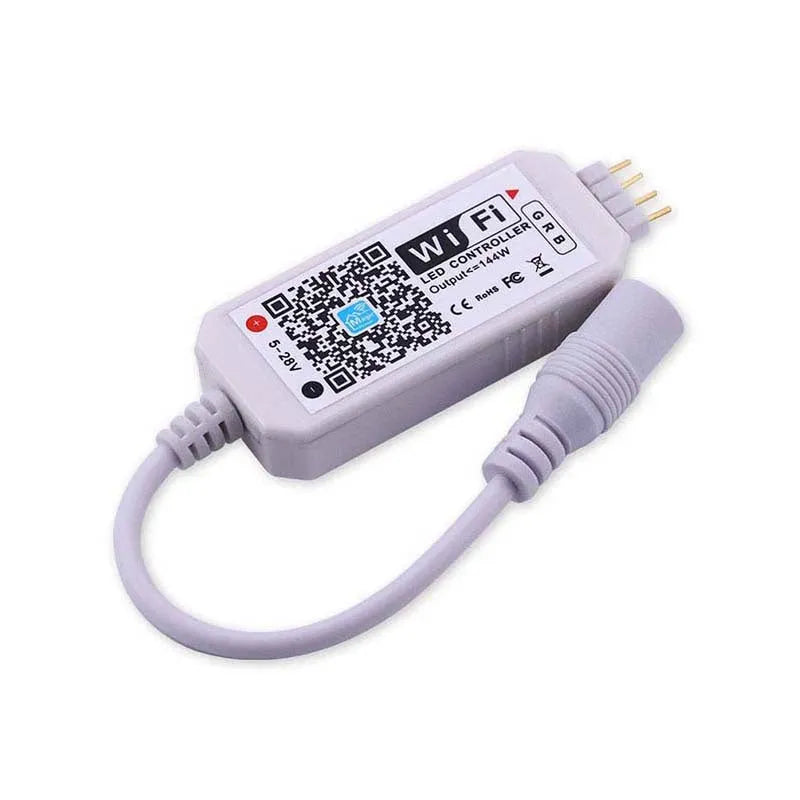 White WiFi light bar controller for LED strip lighting with Magic Home Pro app compatibility