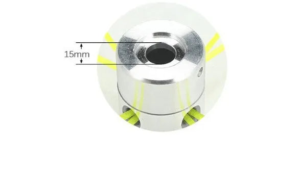 Luzhu silver aluminium lawn mower grass head with four light yellow square ropes