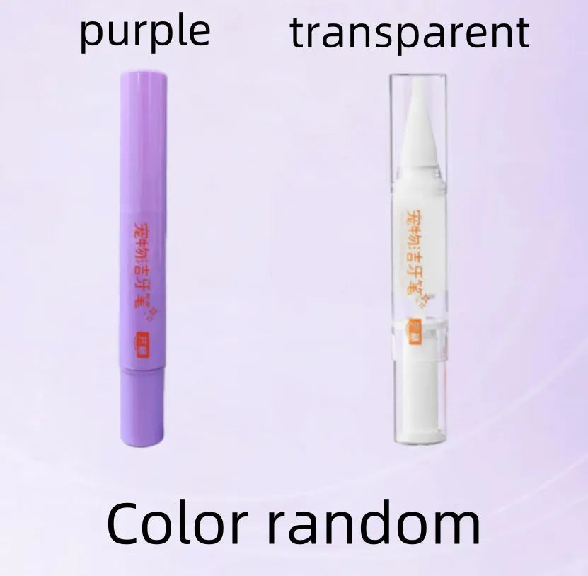 Pet teeth whitening brush pen with 5ml dental gel for dogs and cats