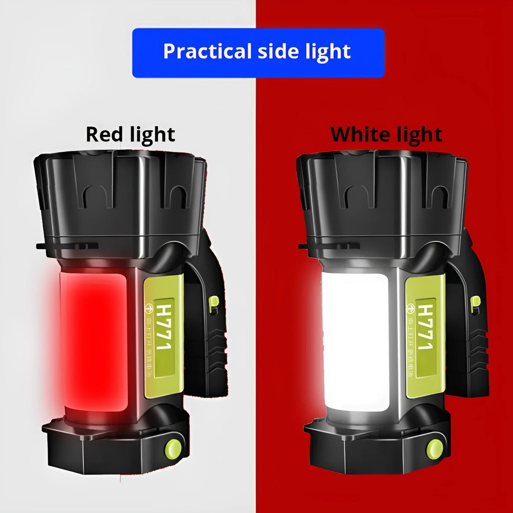 H771 portable camping lamp with shoulder strap and removable battery