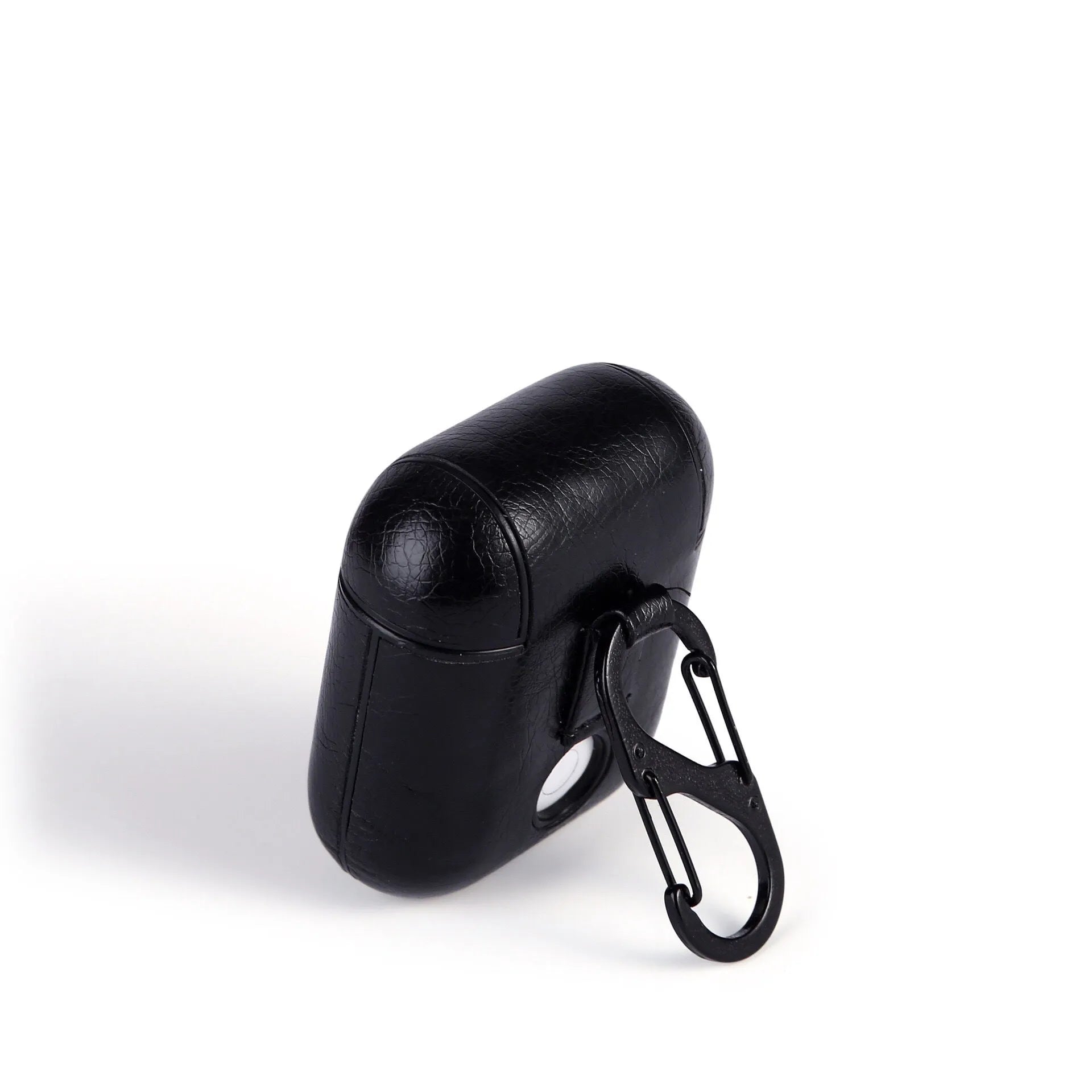 Genuine leather AirPods protective case bag in black, brown, light brown, and red colour options.