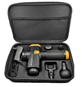 Fascia massage gun with four interchangeable heads in black finish