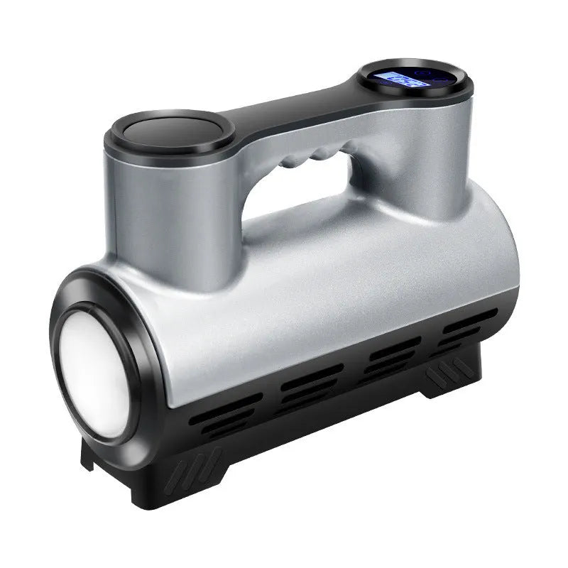 12V portable car air pump with pressure gauge and lighting function for tyre inflation