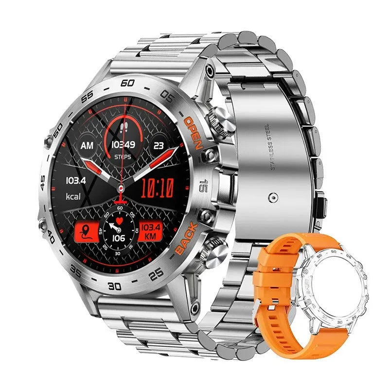 Bluetooth calling smart watch with touch screen and multiple colour options for outdoor use