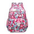Student backpack with air pillow belt system in blue, rose red, grey, or pink colours