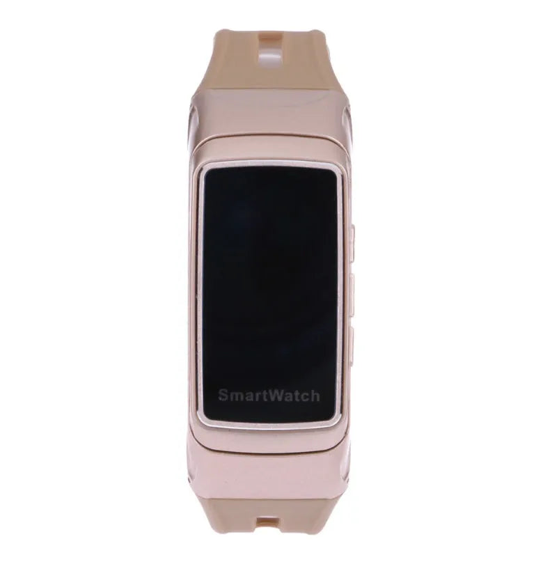 Bluetooth smart watch bracelet headset B7 with OLED display and TPU strap in black colour option