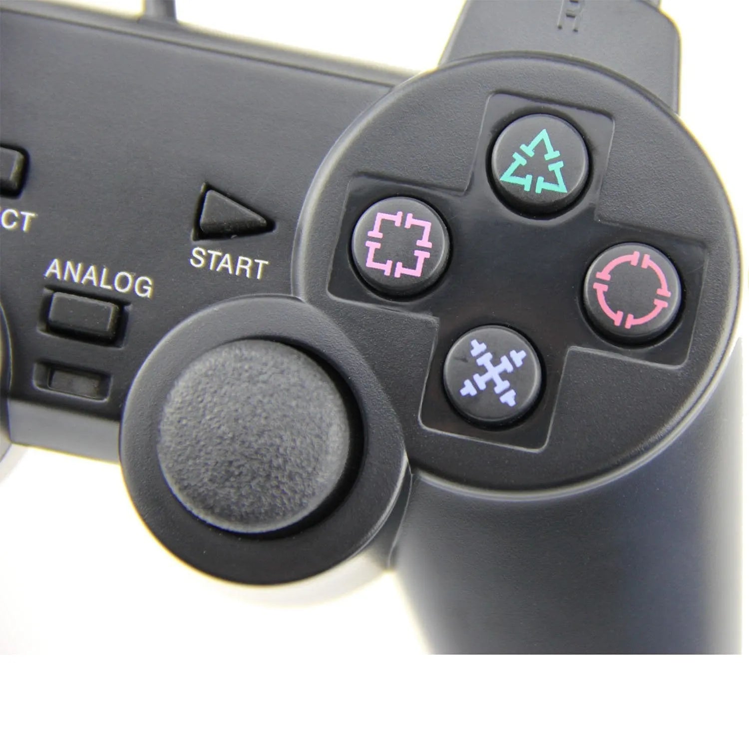 PlayStation 2 wired vibration game controller with USB connection in bare metal finish