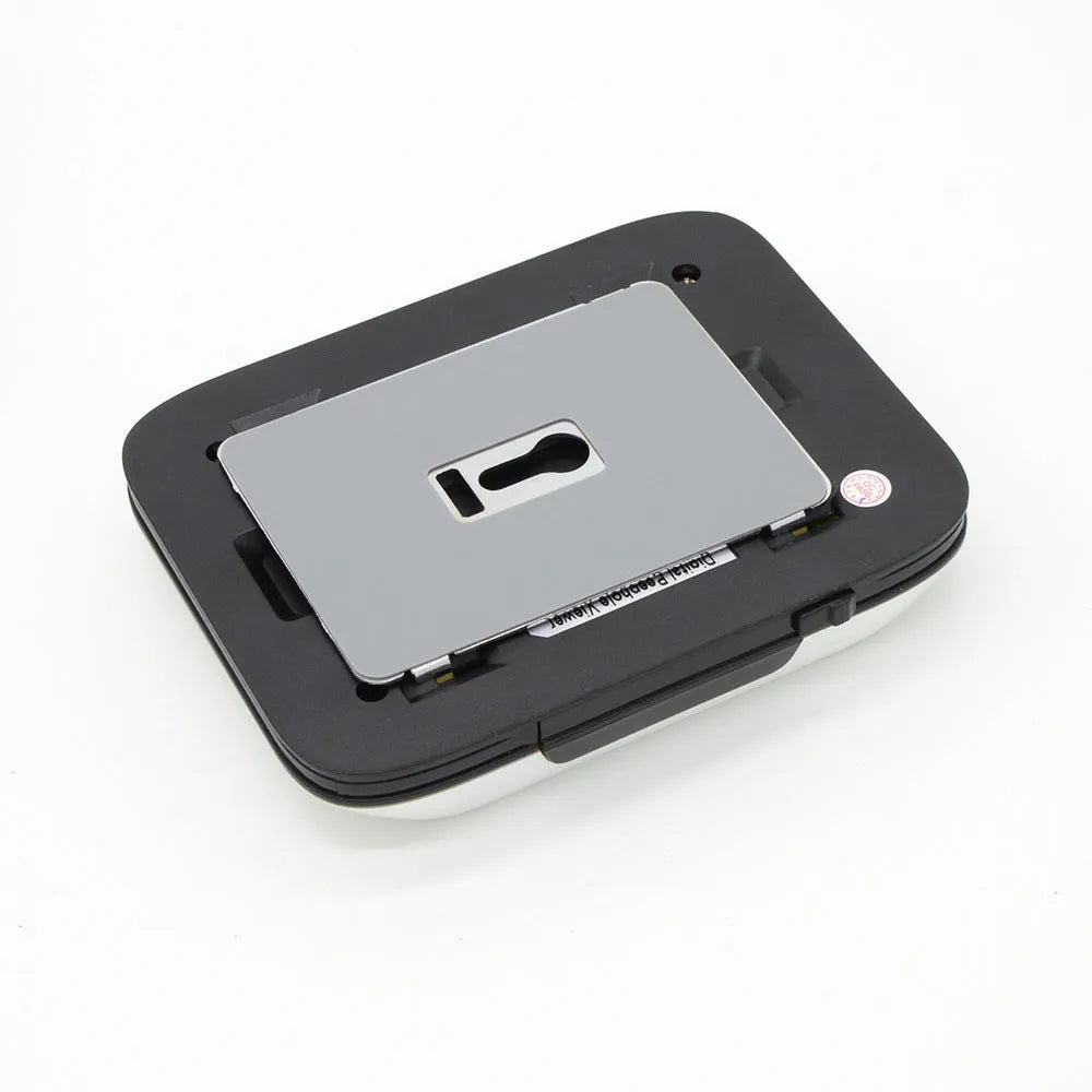 White video doorbell peephole camera with high resolution display replacing standard door viewer