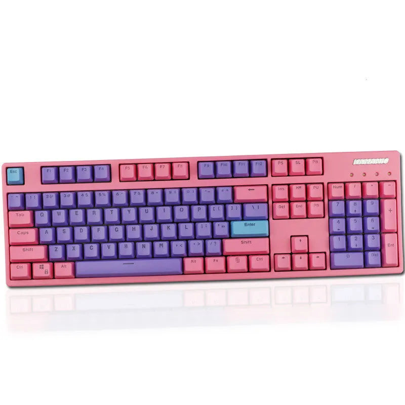 Two-colour PBT keycap set for mechanical keyboards showing Hulk and Miami theme examples.