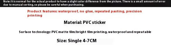 Cute fresh candy small object decorative waterproof stickers measuring 4-7cm