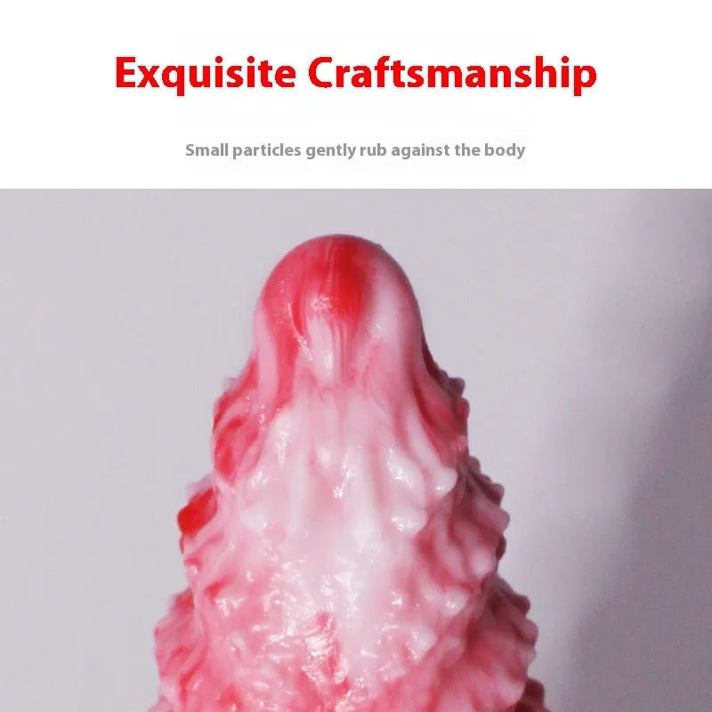 Pink shaped penis masturbation device in platinum silicone with berserker size options