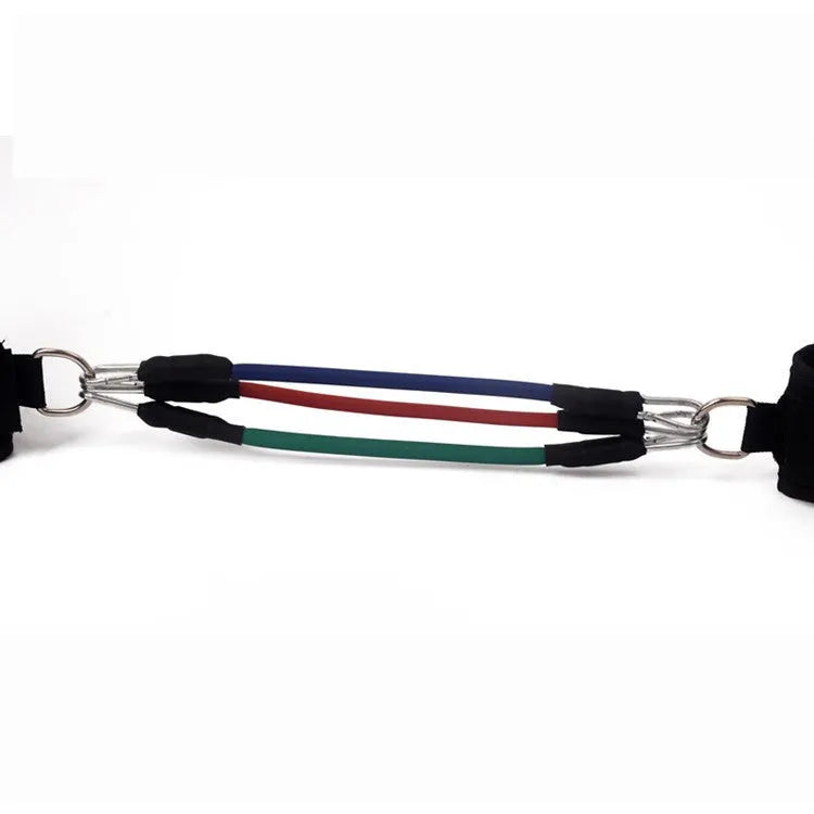 Black taekwondo training pull rope set for leg force development