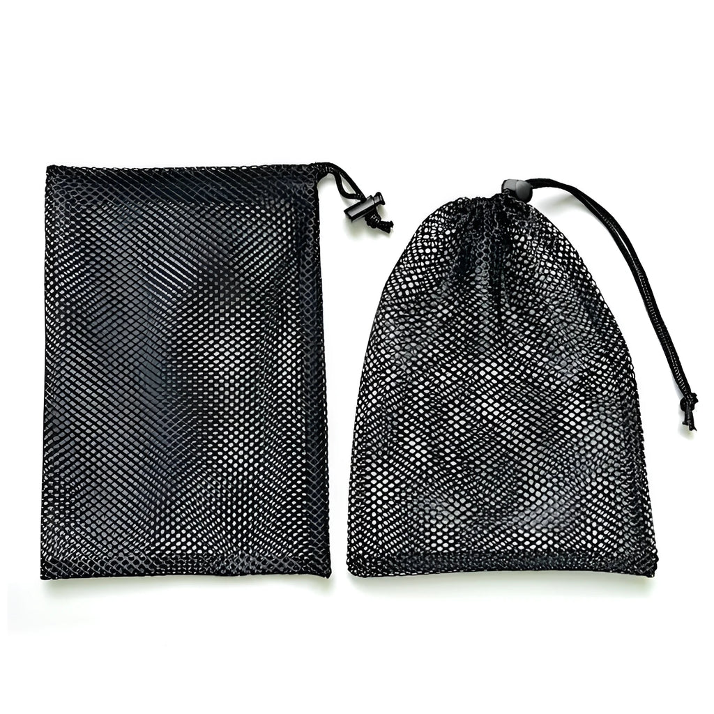 Mesh drawstring storage bag for water ball toys showing 5mm grid pattern