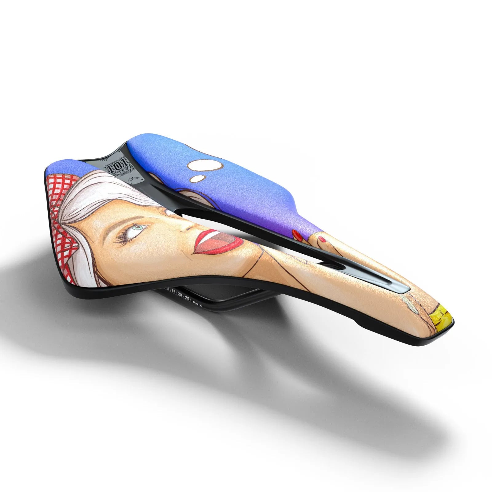Ultra-light EVA bicycle saddle with hollow design and PU leather cover