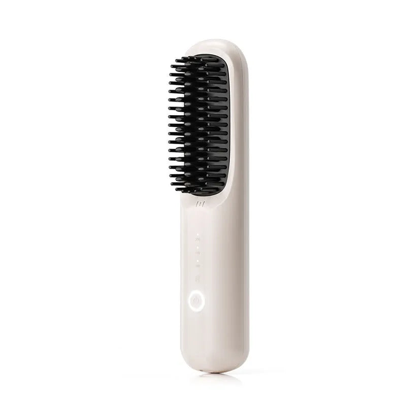 Wireless straightening comb with ionic technology in beige, pink, purple or black