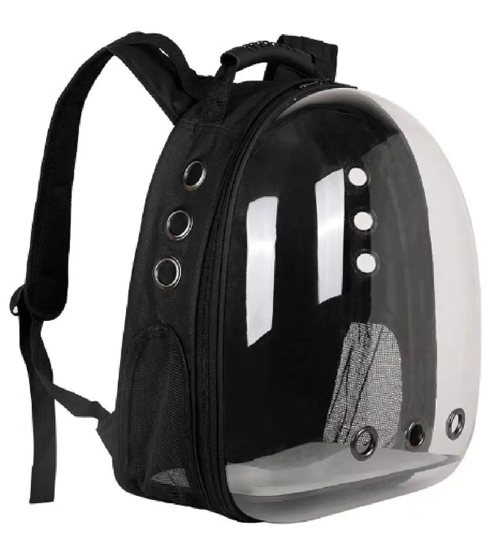 Medium-hard PC pet space bag with side opening in a solid colour, suitable for cats and small dogs.