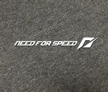 Need For Speed branded car sticker in white or rose colour for windscreen or side window application