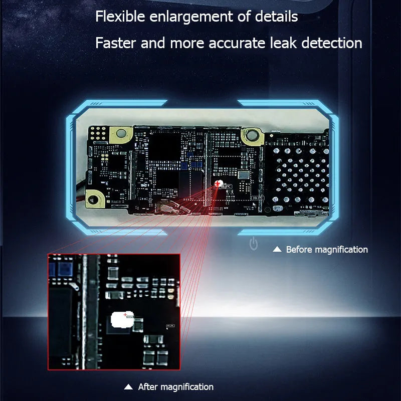 Black USB mobile phone diagnostic instrument measuring 48mm by 48mm by 154mm for telecommunication maintenance