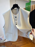 Beige loose-fitting waistcoat bandage dress with pockets on a hanger