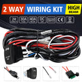 Black off-road LED spotlight wiring harness kit with 2-metre cable and waterproof switch