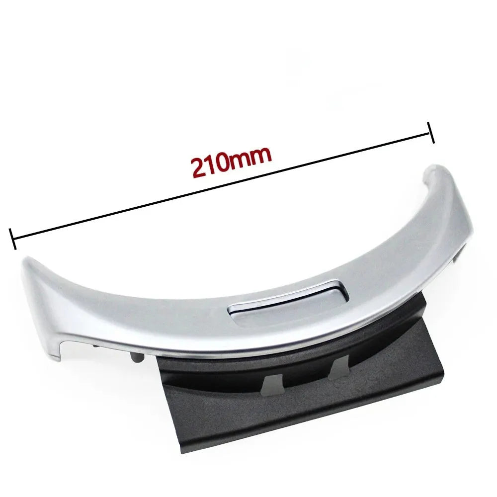 Electroplated armrest button panel for Mercedes C/GLC in silver, black, and carbon pattern finishes