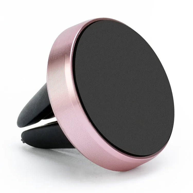 Car air vent magnetic mobile phone holder in five colour options showing compact 33.5mm design