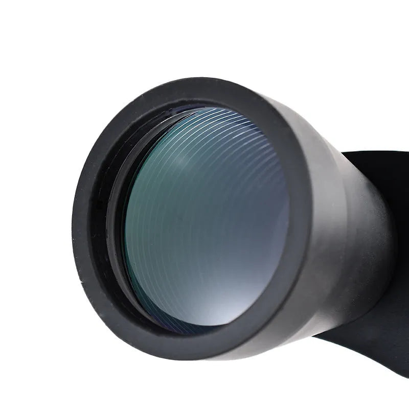 Outdoor binocular telescope with continuous zoom and double barrel construction for high power HD viewing