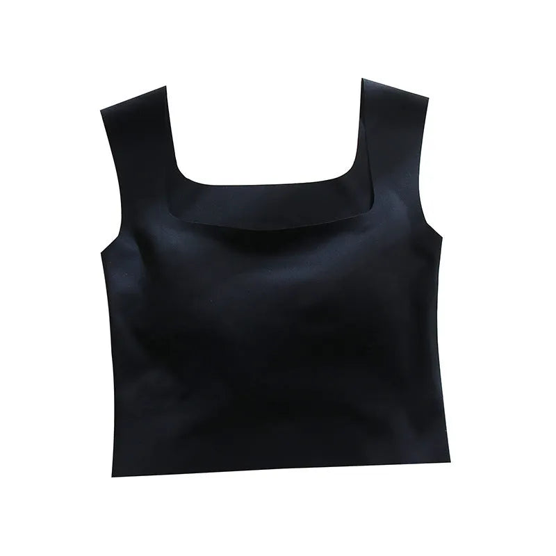 Women's seamless non-marking sling vest with chest pad in light sports style