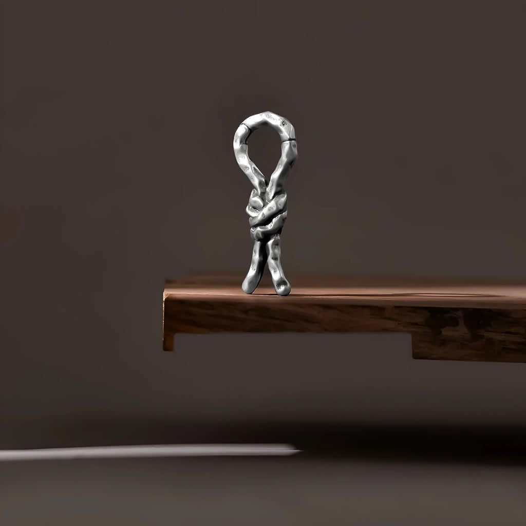 Creative Bends and Hitches 4mm copper piercing earrings with retro oiled finish for cartilage.
