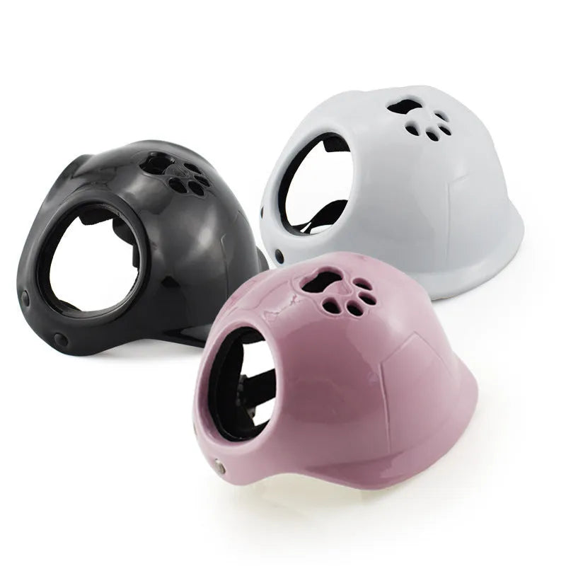 Plastic cycling helmet for small and medium sized dogs in three colour options