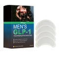 Four men's figure control chest patches on backing sheet, showing thin compact design