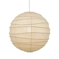 Japanese style rice paper chandelier pendant light in three diameter sizes