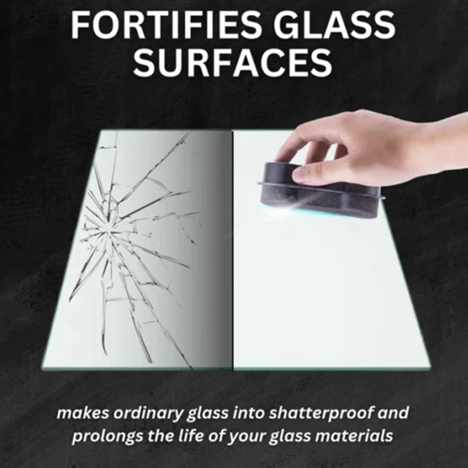 Hydrophobic car cleaning sponge for windshield and window brightening with portable reinforced design