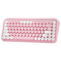 Pink Bluetooth wireless keyboard with 84 keys and crater architecture technology