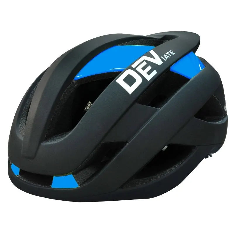 Matte black adult bicycle helmet with coloured accents and ventilation ports