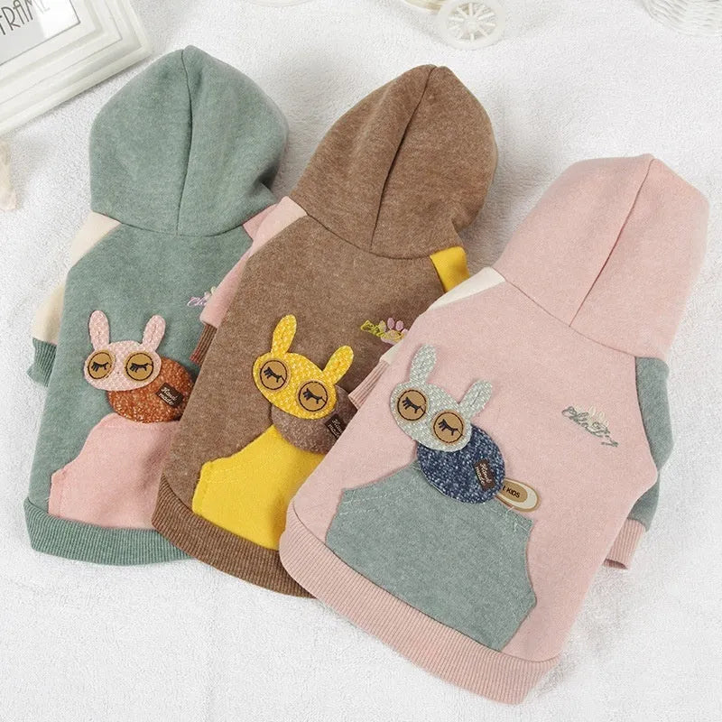Brown cotton dog sweatshirt for casual wear, shown in size medium.