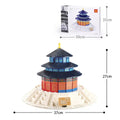 Wange small particle ABS plastic building blocks set with global architecture models