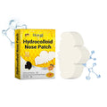 Pack of 12 clear hydrocolloid acne nose patches for blackhead and pore treatment.