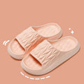 Leaf texture EVA household slippers in various colours showing breathable design for indoor use
