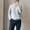 Boys loose elastic knitted sweater in modal fabric with rabbit fur texture in multiple colours