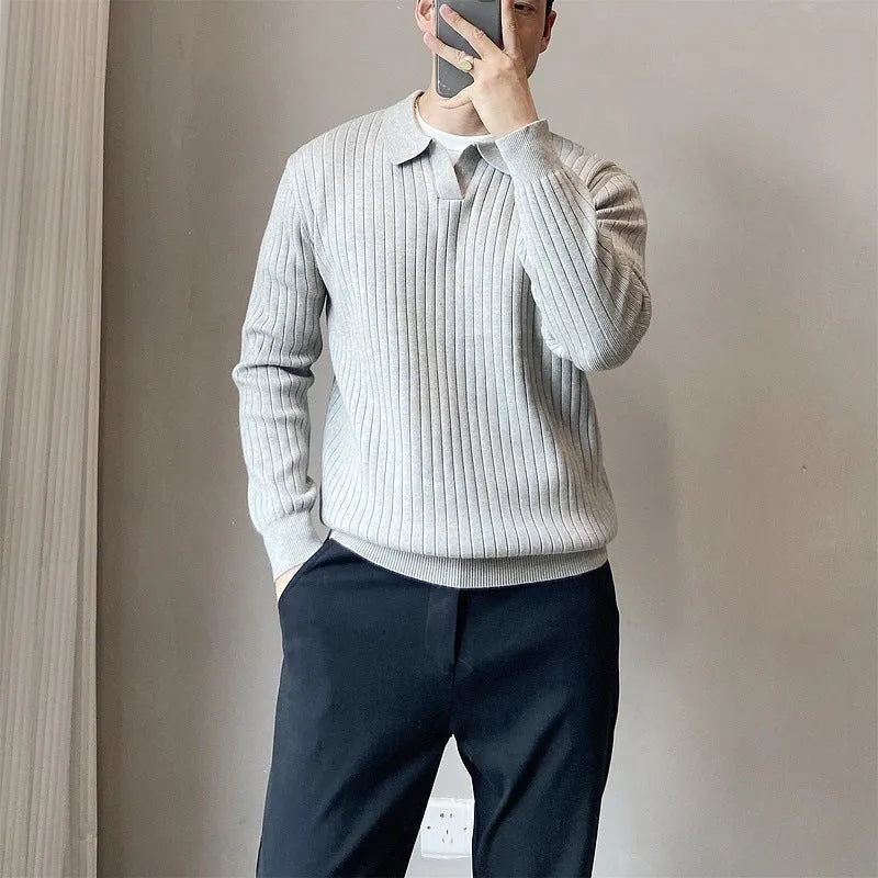 Boys loose elastic knitted sweater in modal fabric with rabbit fur texture in multiple colours