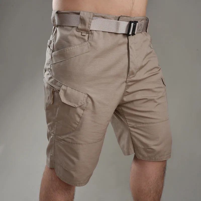 IX7 tactical shorts in cotton blend fabric shown in a colour option, suitable for hiking and outdoor work.